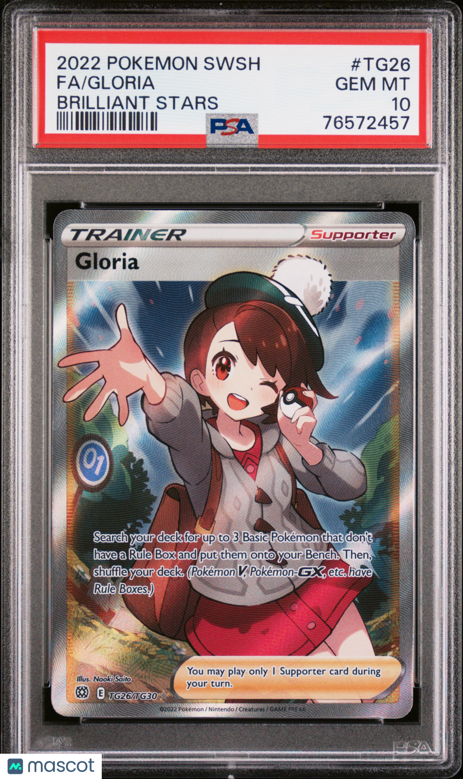 2022 Pokemon SWSH Brilliant Stars Gloria PSA 10 #TG26