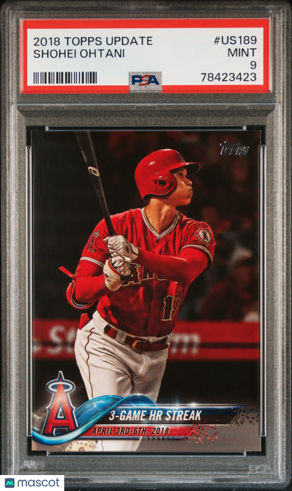 2018 Topps Update Shohei Ohtani #US189 PSA 9