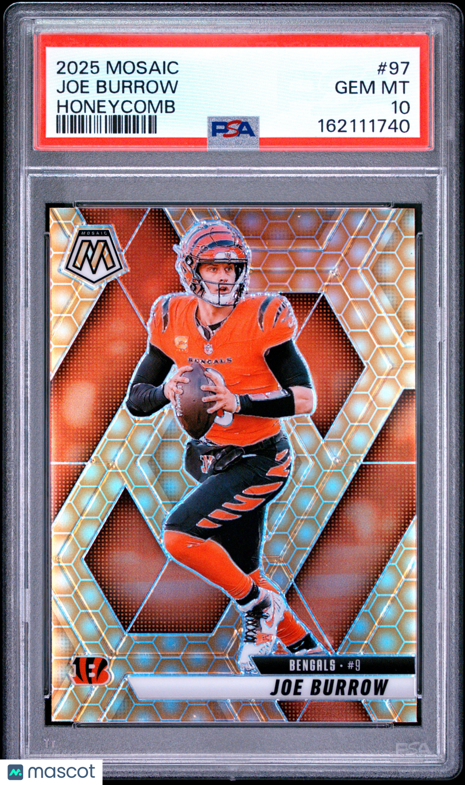 2025 Panini Mosaic Joe Burrow #97 Honeycomb PSA 10