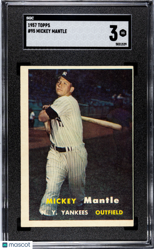 1957 Topps Mickey Mantle #95 SGC 3