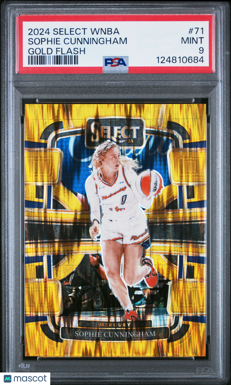 2024 Panini Select WNBA Basketball Sophie Cunningham #71 Gold Flash 10/10 PSA 9
