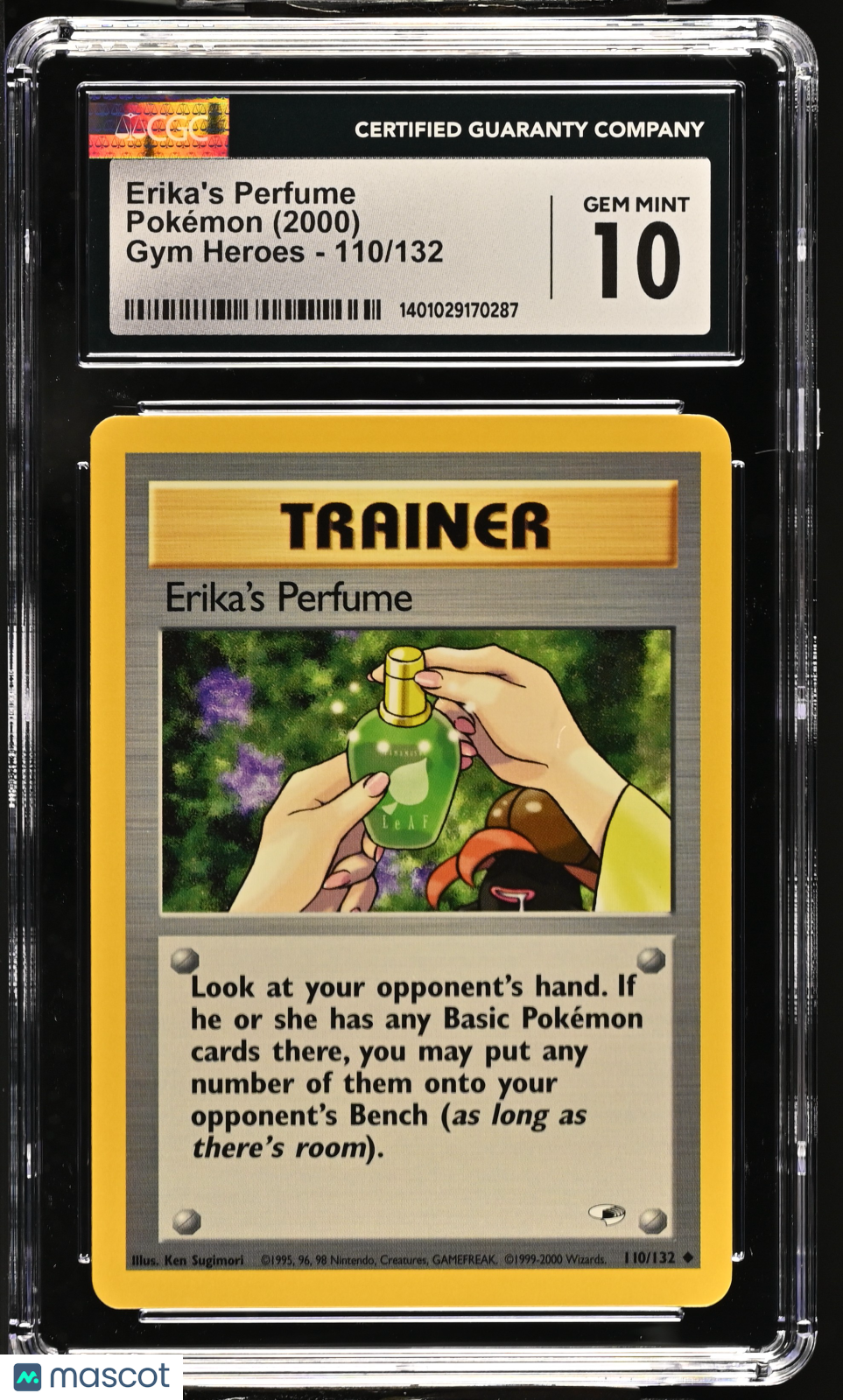 2000 Pokemon Gym Heroes Erika's Perfume CGC 10 #110/132