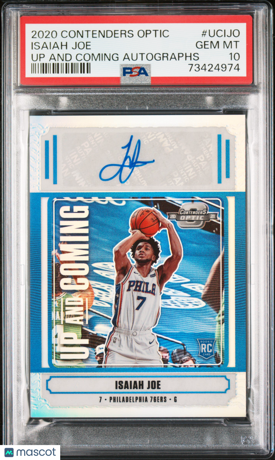 2020 Panini Contenders Optic Up & Coming Auto Isaiah Joe #IJO Pop 1 43/99 PSA 10