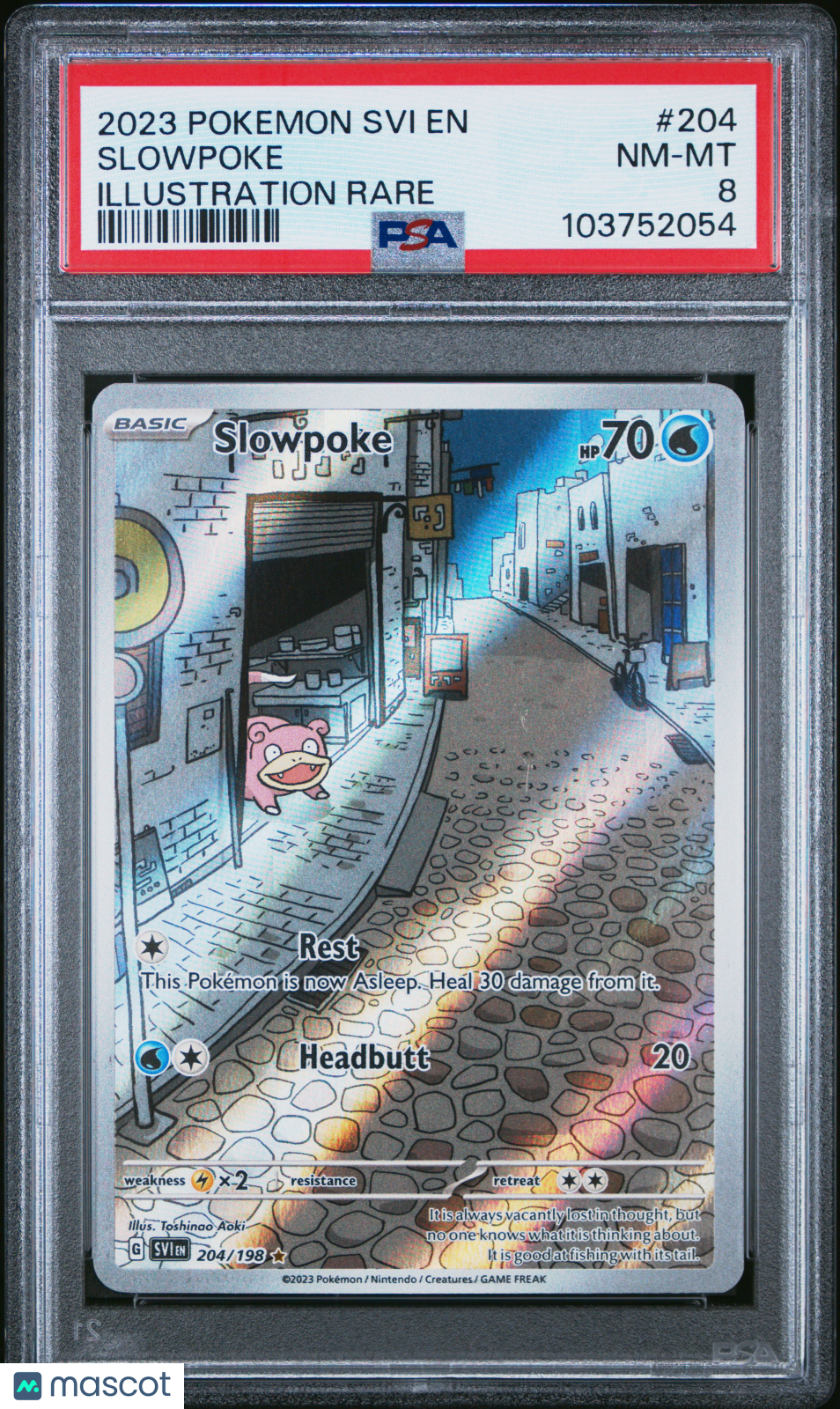 2023 Pokemon Svi EN-Scarlet & Violet Slowpoke Illustration Rare PSA 8 #204