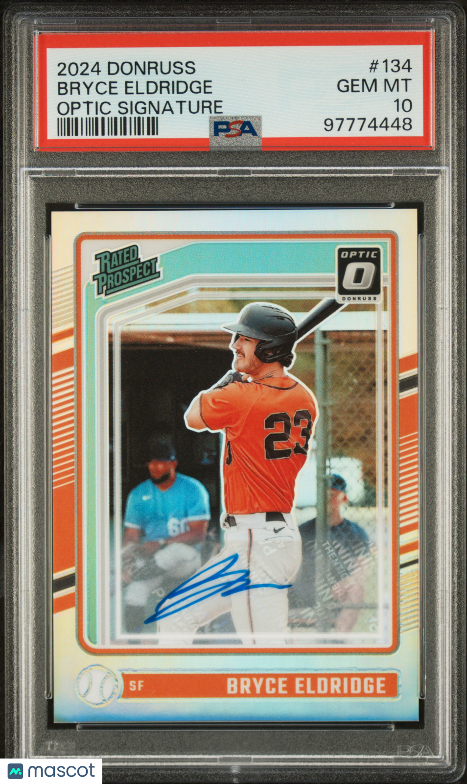 2024 Donruss Optic Rated Prospect Bryce Eldridge #134 Optic Signature PSA 10
