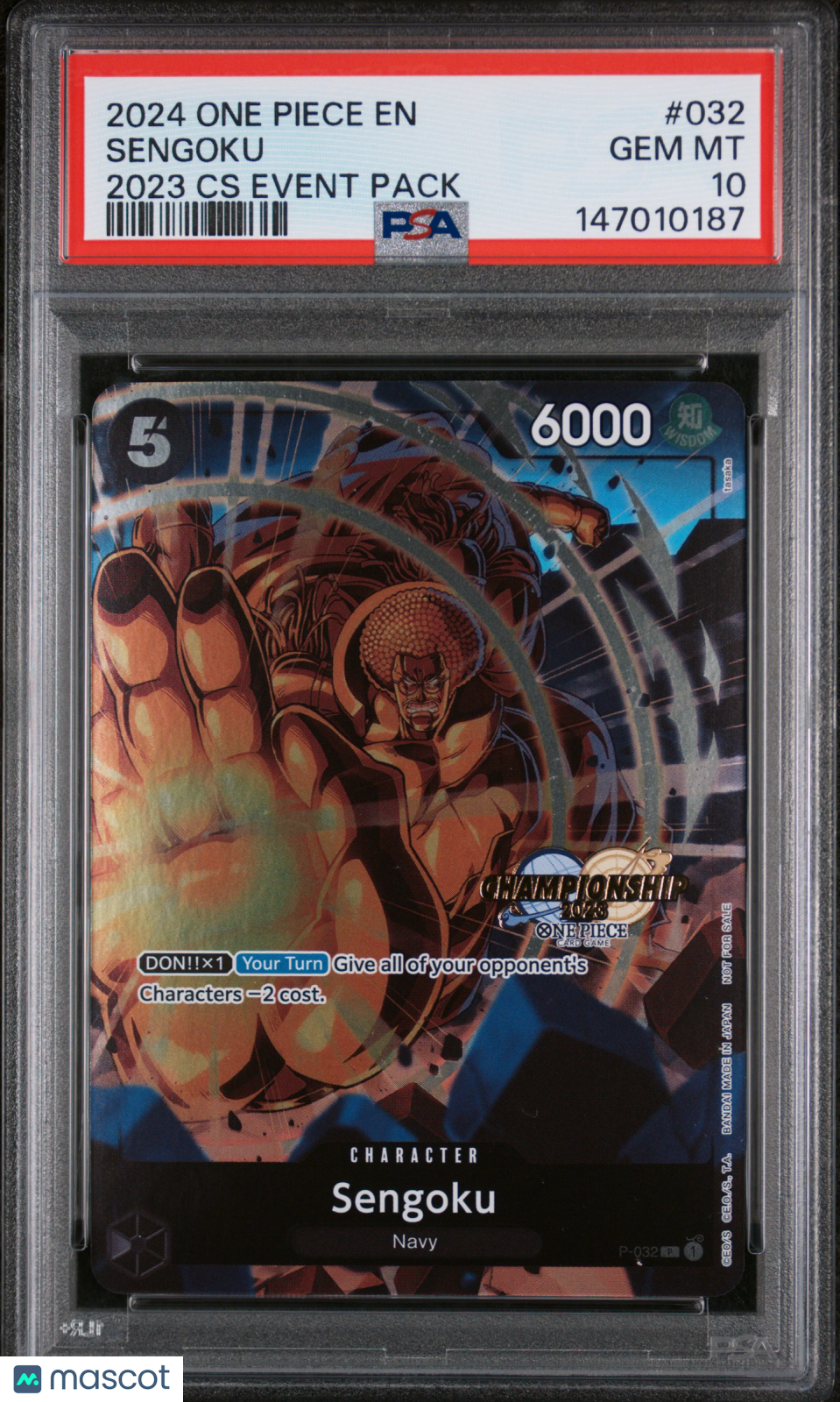 2024 One Piece Championship 2023 Event Pack Sengoku PSA 10 #032