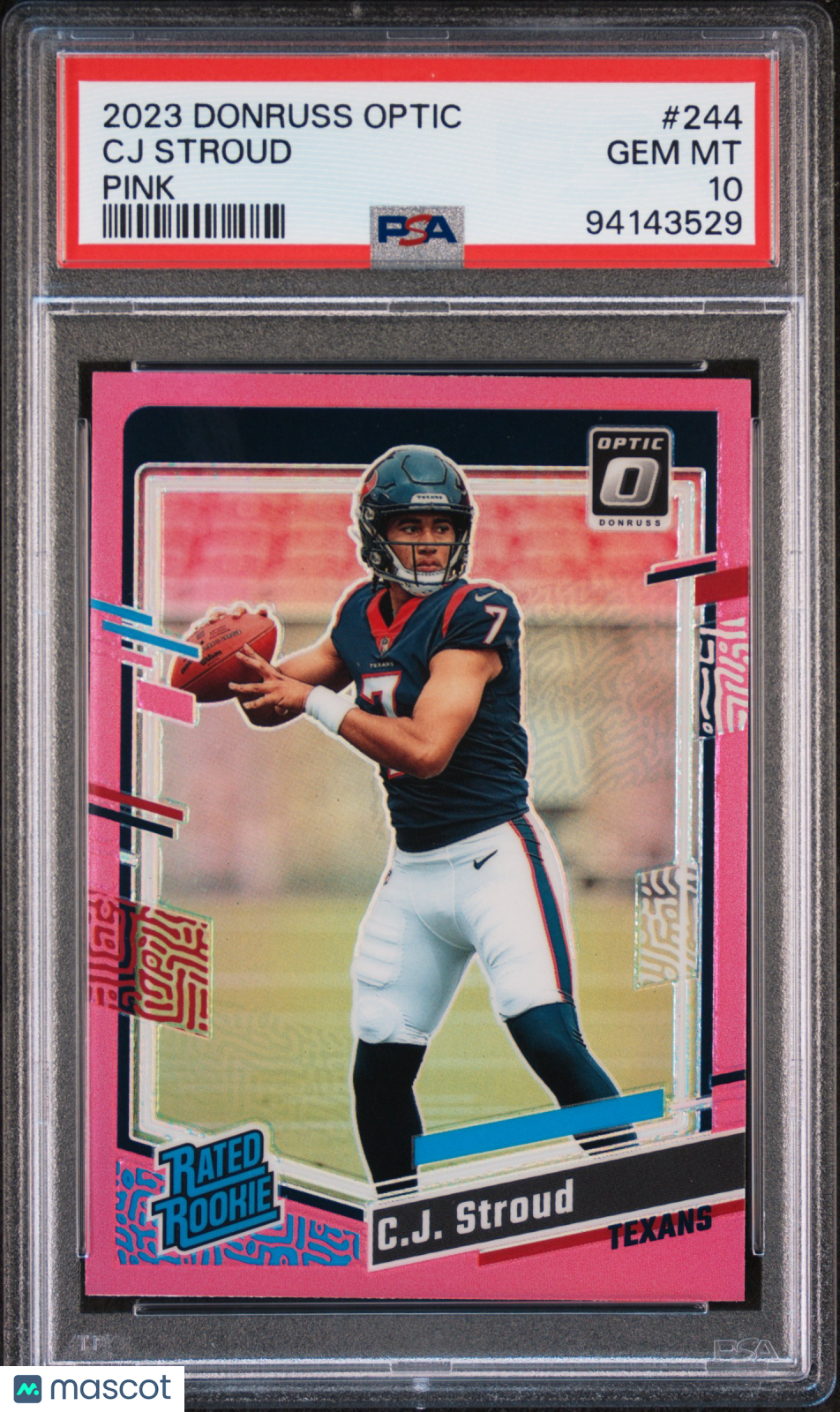 2023 Donruss Optic Rated Rookie CJ Stroud #244 Pink PSA 10