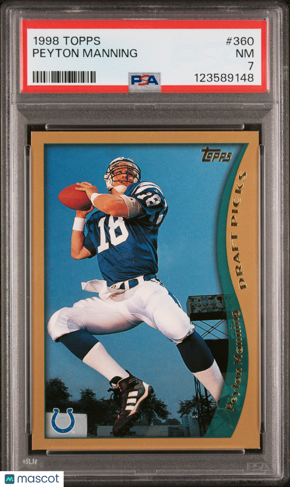 1998 Topps Peyton Manning #360 RC PSA 7