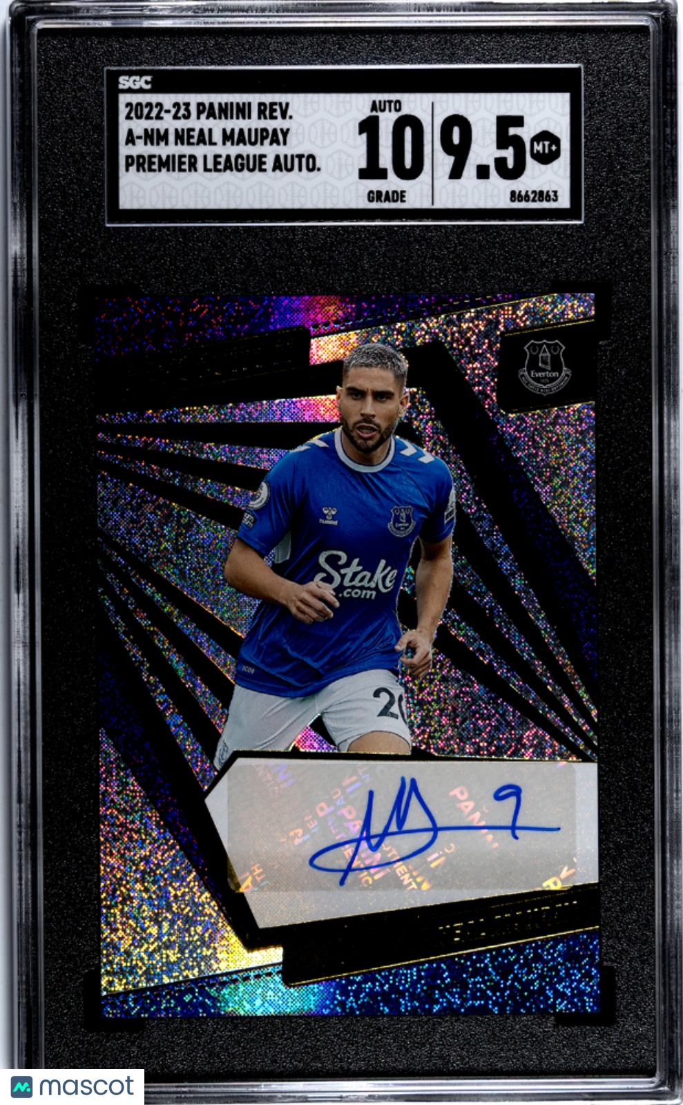 2022 Panini Revolution Premier League Neal Maupay #A-NM Auto SGC 9.5 Auto 10