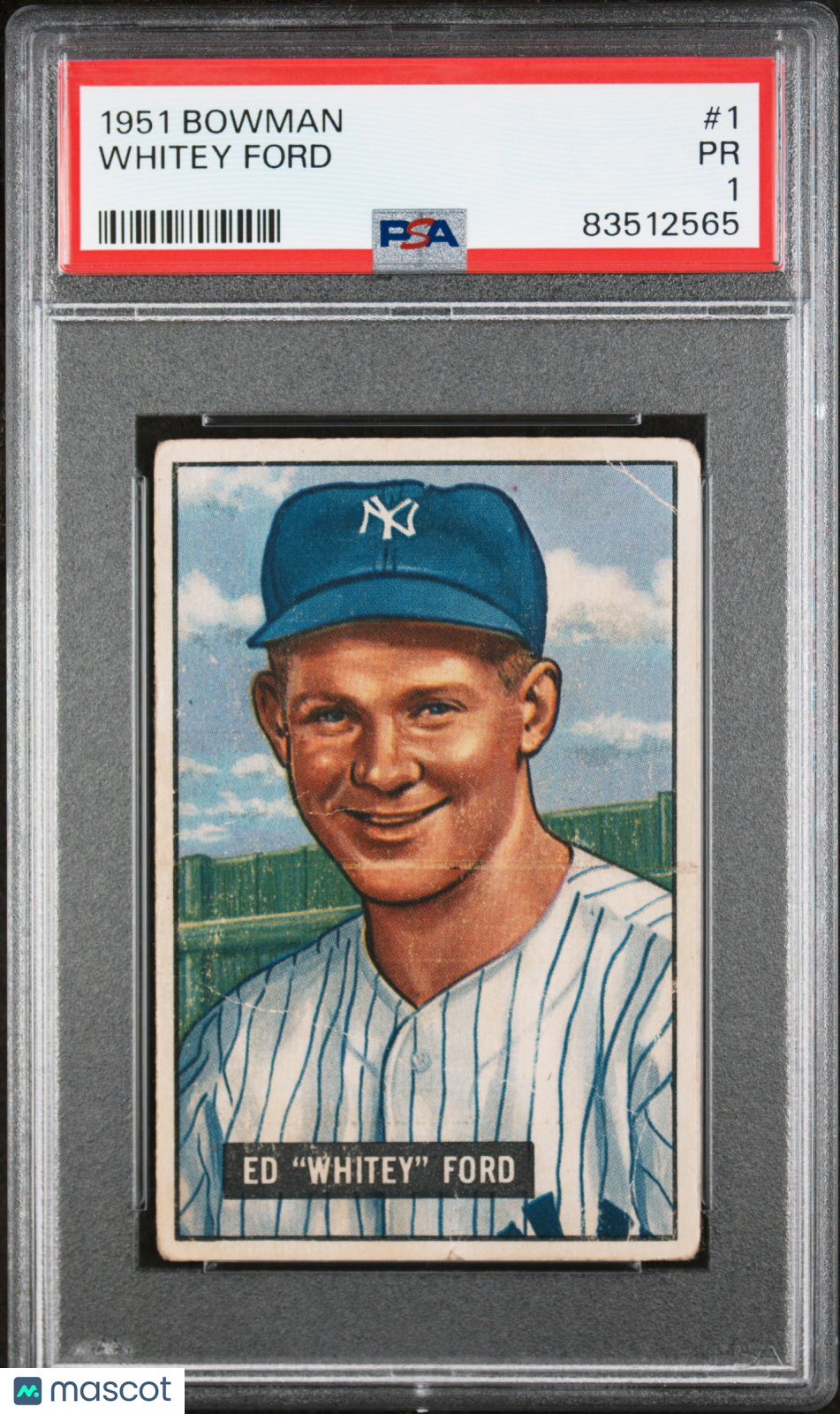 1951 Bowman Whitey Ford #1 PSA 1