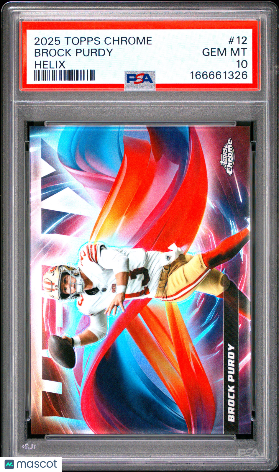 2025 Topps Chrome Helix Brock Purdy #12 PSA 10
