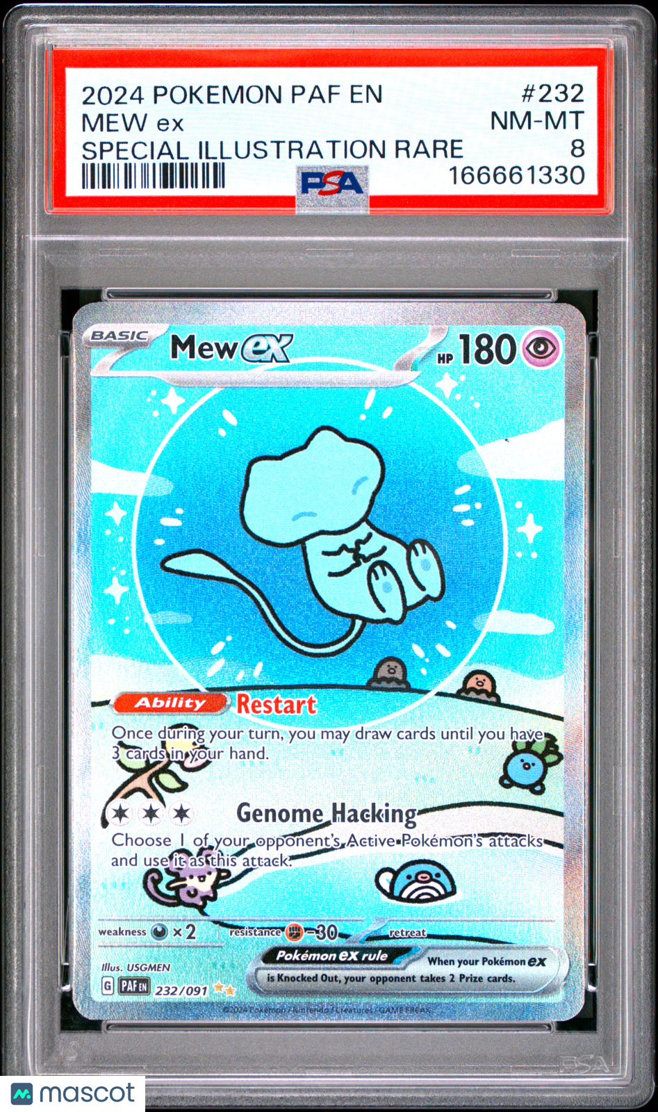 2024 Pokemon Paf EN-Paldean Fates Mew EX Special Illustration Rare PSA 8 #232