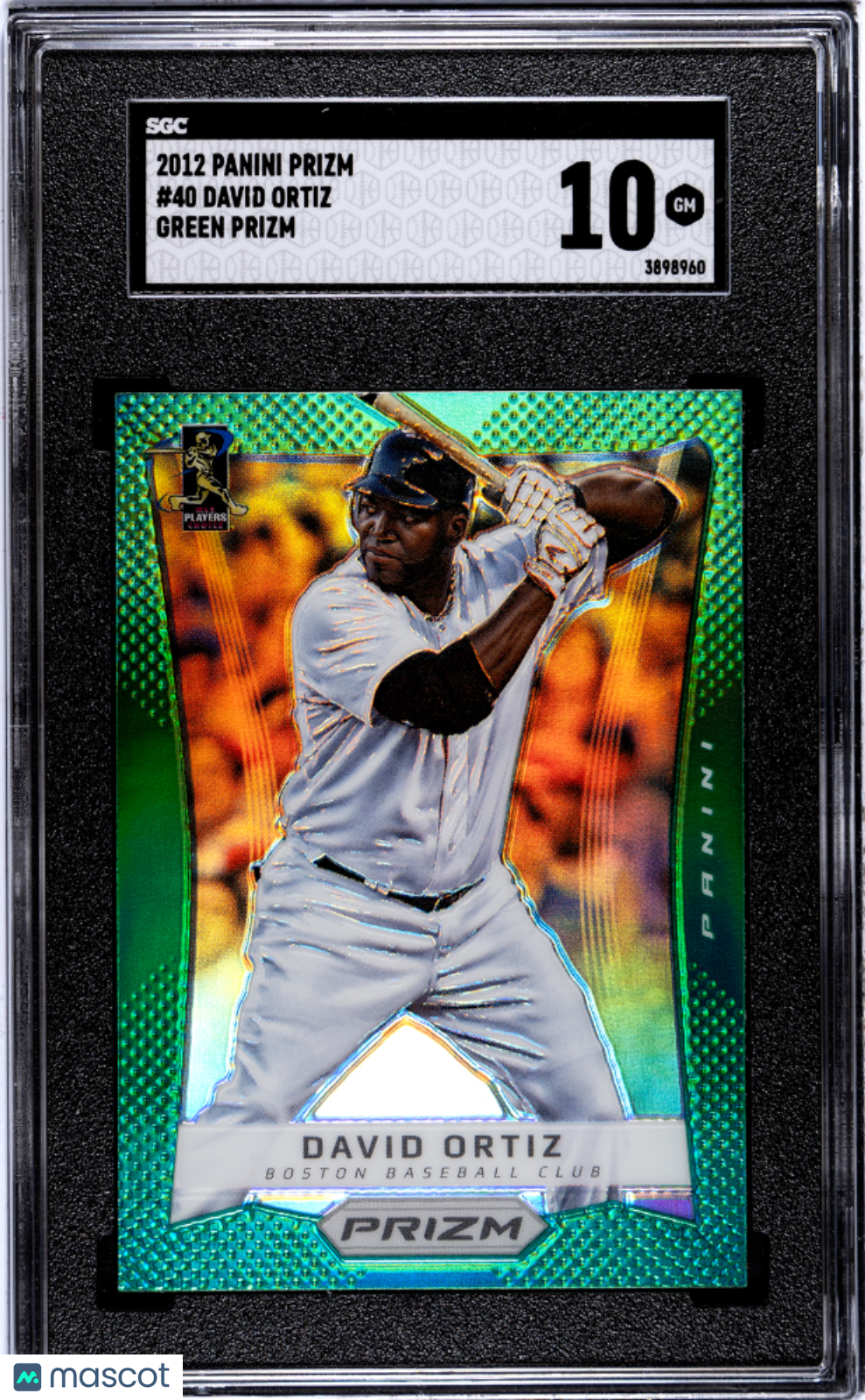 2012 Panini Prizm David Ortiz #40 Green SGC 10