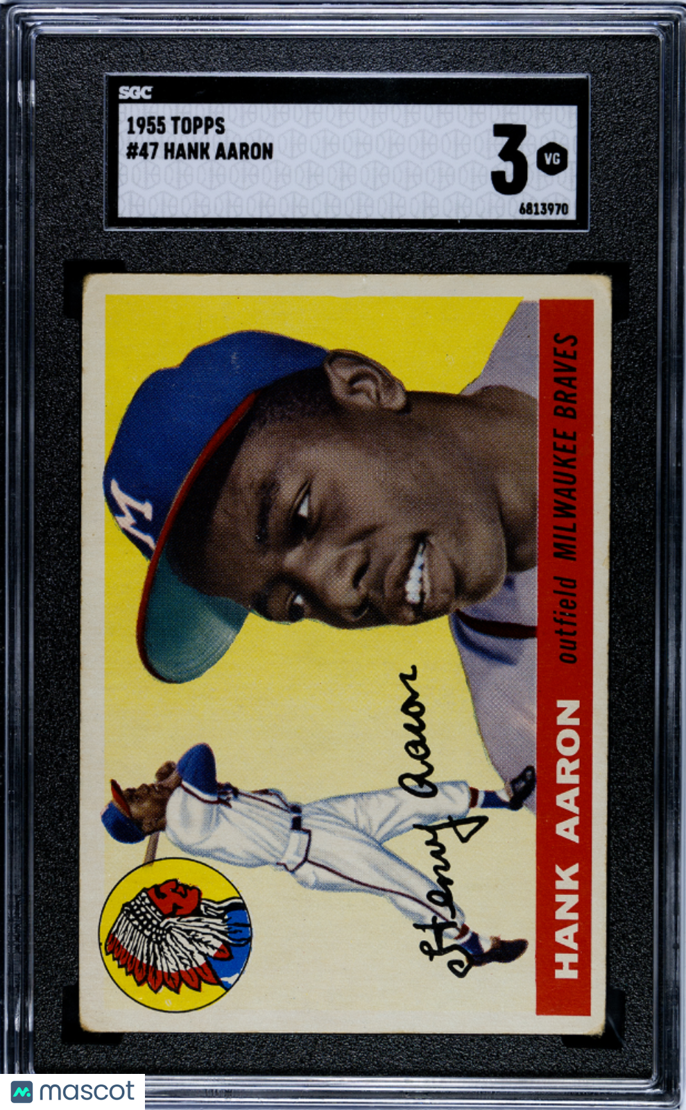 1955 Topps Hank Aaron #47 SGC 3
