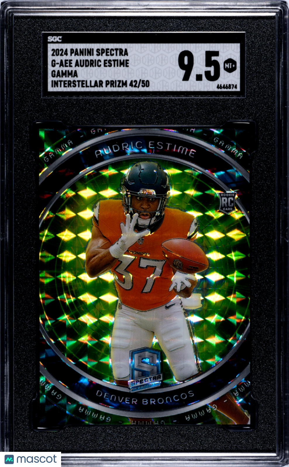 2024 Panini Spectra Audric Estime #G-AEE Gamma Interstellar Prizm 42/50 SGC 9.5