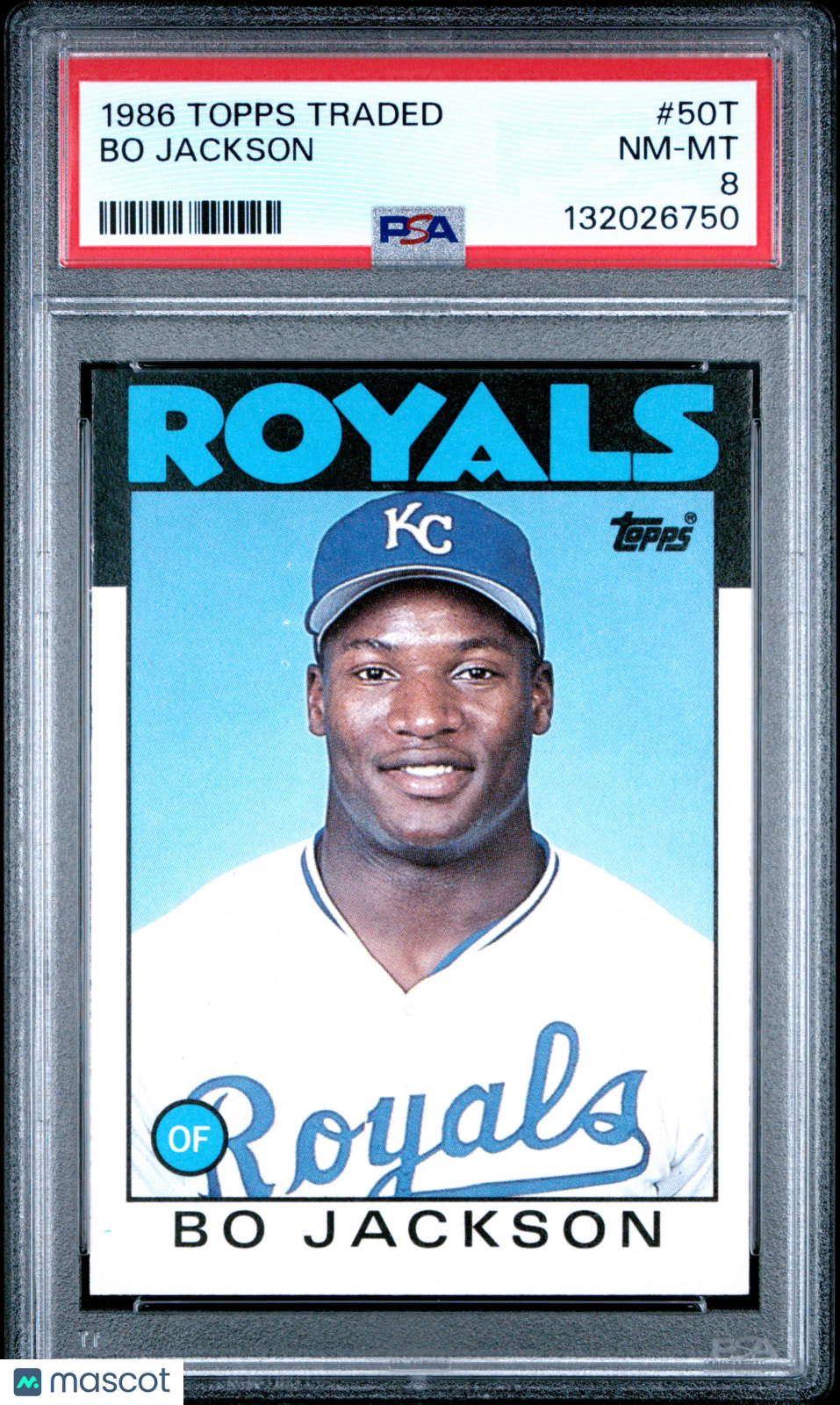 1986 Topps Traded Bo Jackson #50T PSA 8