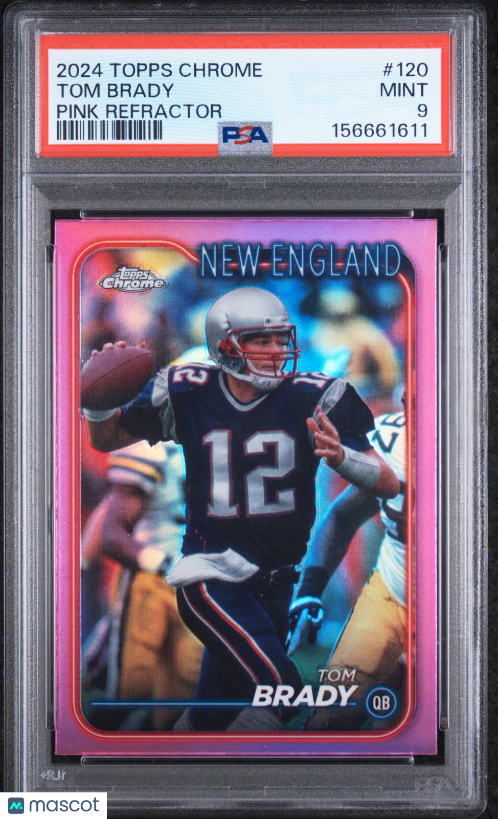2024 Topps Chrome Tom Brady #120 Pink Refractor PSA 9