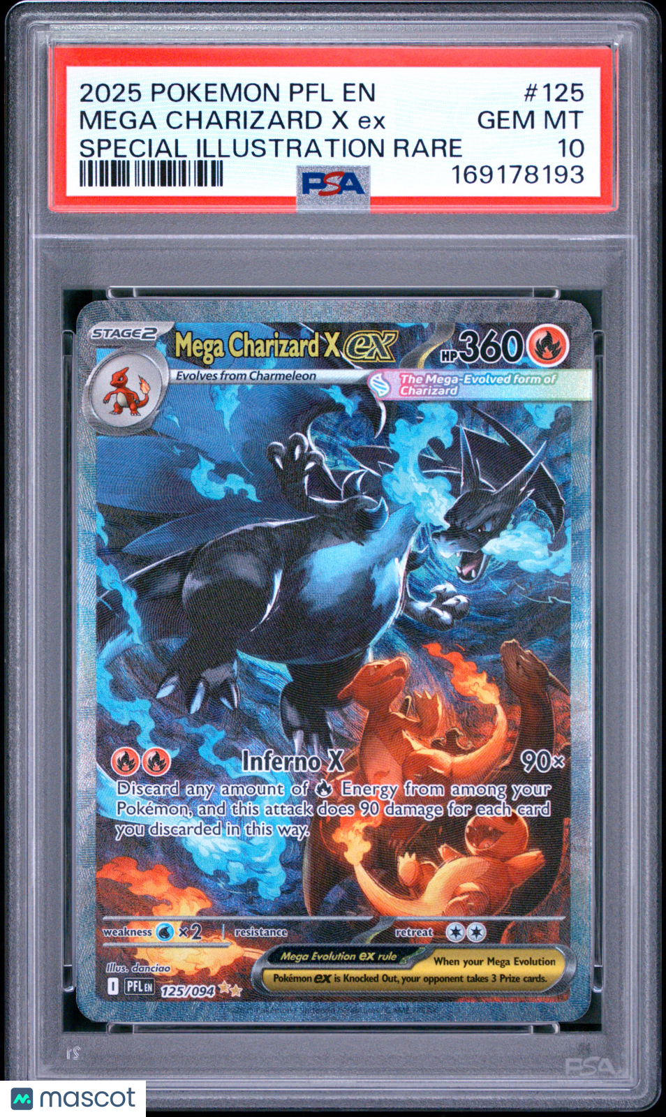 2025 Phantasmal Flames Mega Charizard X ex Special Illustration PSA 10 #125/094