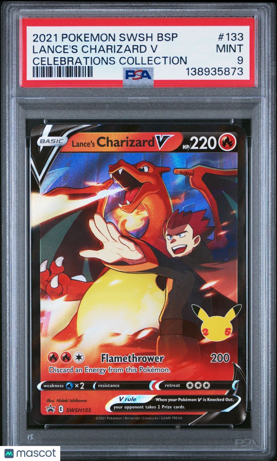 2021 SWSH Black Star Promo Lance's Charizard V PSA 9 #SWSH133