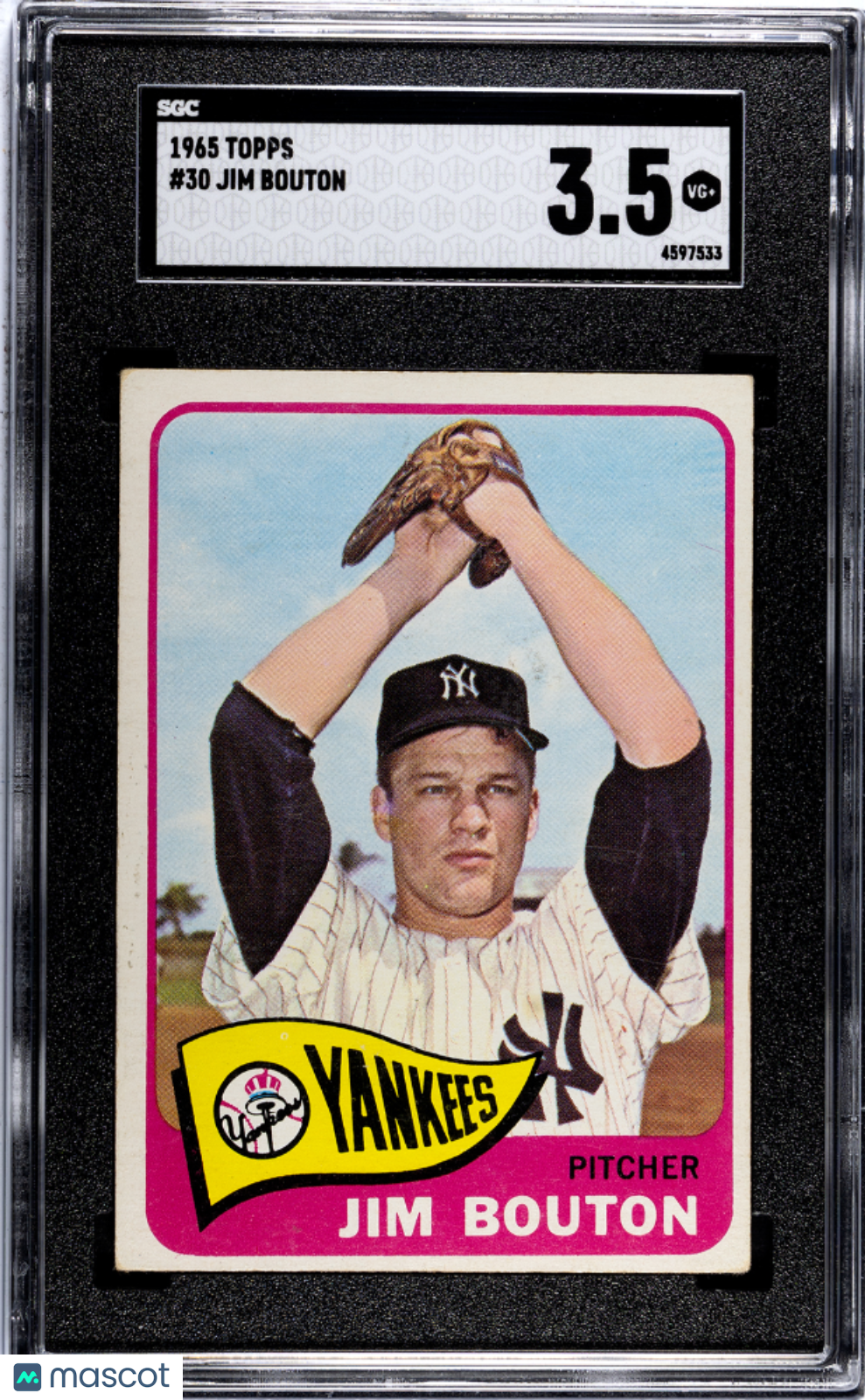 1965 Topps Jim Bouton #30 SGC 3.5