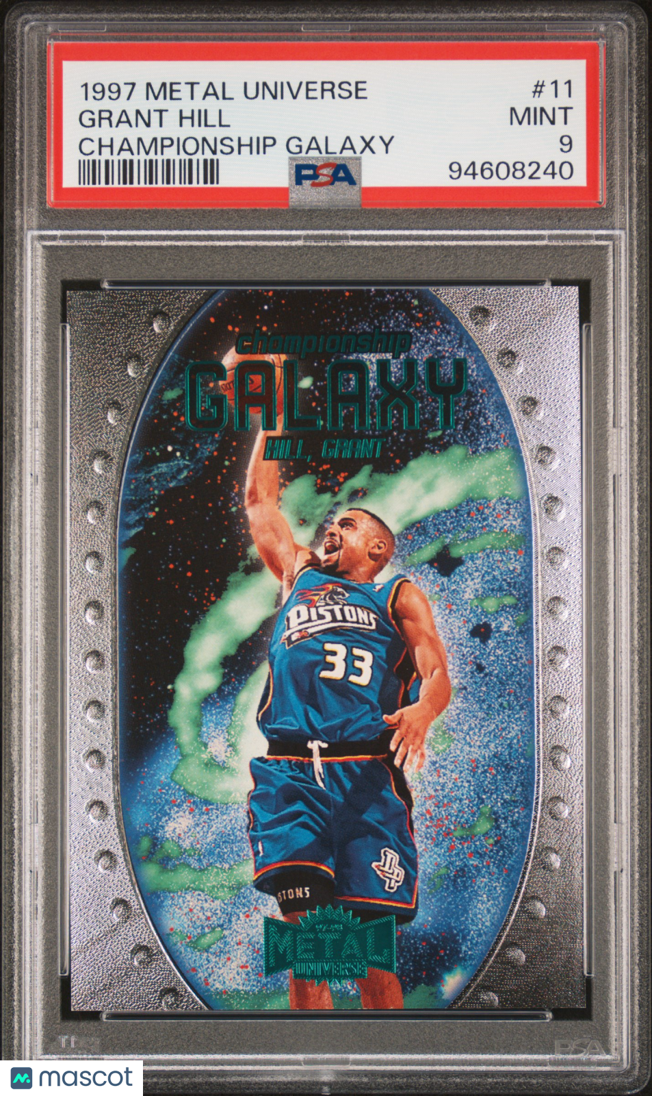 1997 Metal Universe Championship Galaxy Grant Hill #11 PSA 9