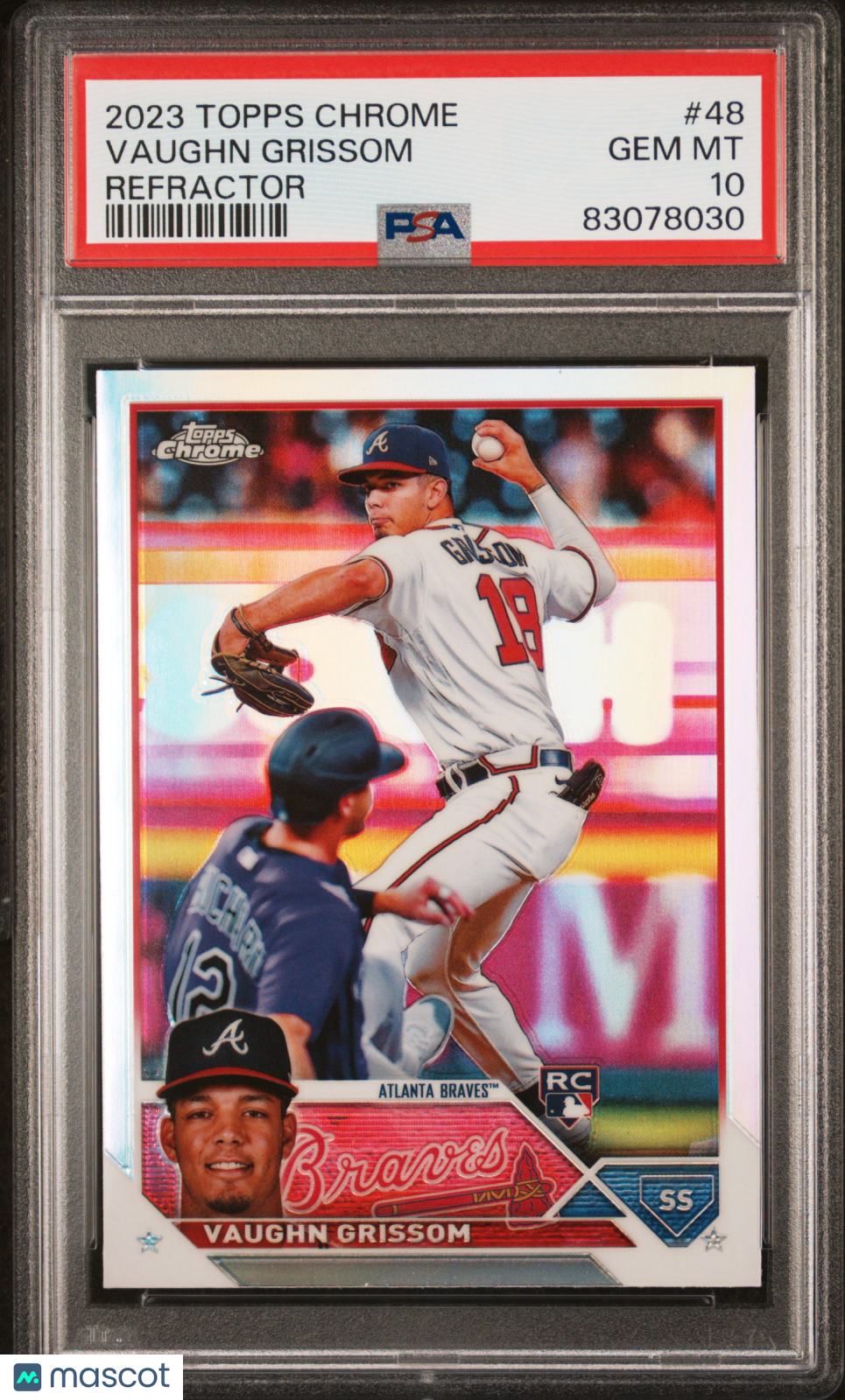 2023 Topps Chrome Vaughn Grissom #48 Refractor PSA 10