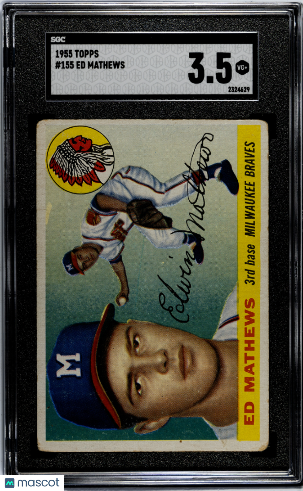 1955 Topps Ed Mathews #155 SGC 3.5