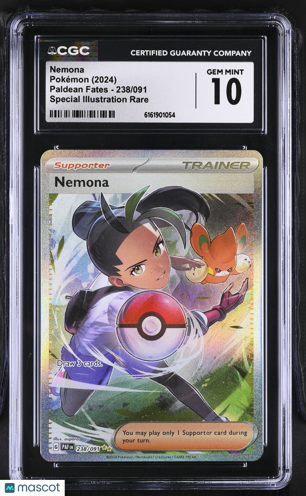 2024 Pokemon Paldean Fates Nemona Special Illustration Rare CGC 10 #238/091