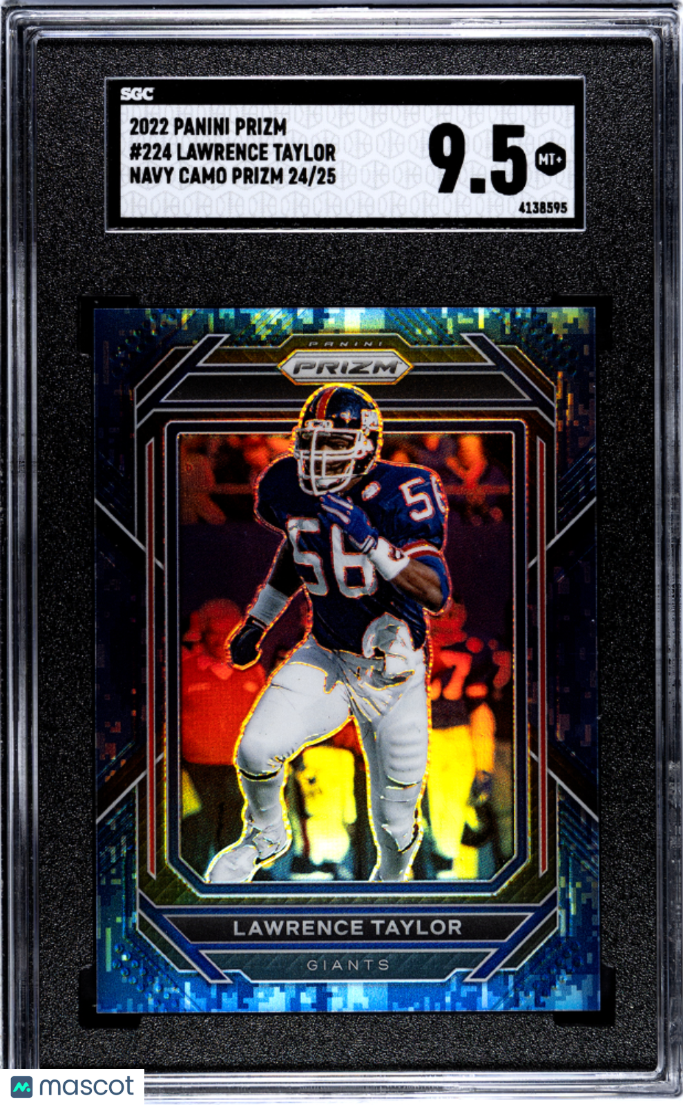 2022 Panini Prizm Lawrence Taylor #224 Navy Camo SGC 9.5