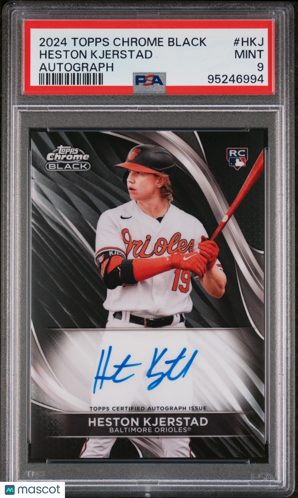 2024 Topps Chrome Black Autographs Heston Kjerstad #HKJ PSA 9