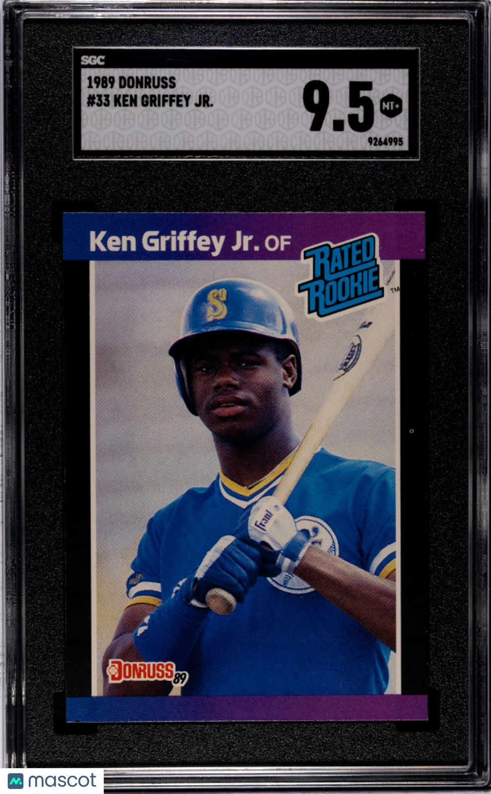 1989 Donruss Rated Rookie Ken Griffey Jr. #33 SGC 9.5