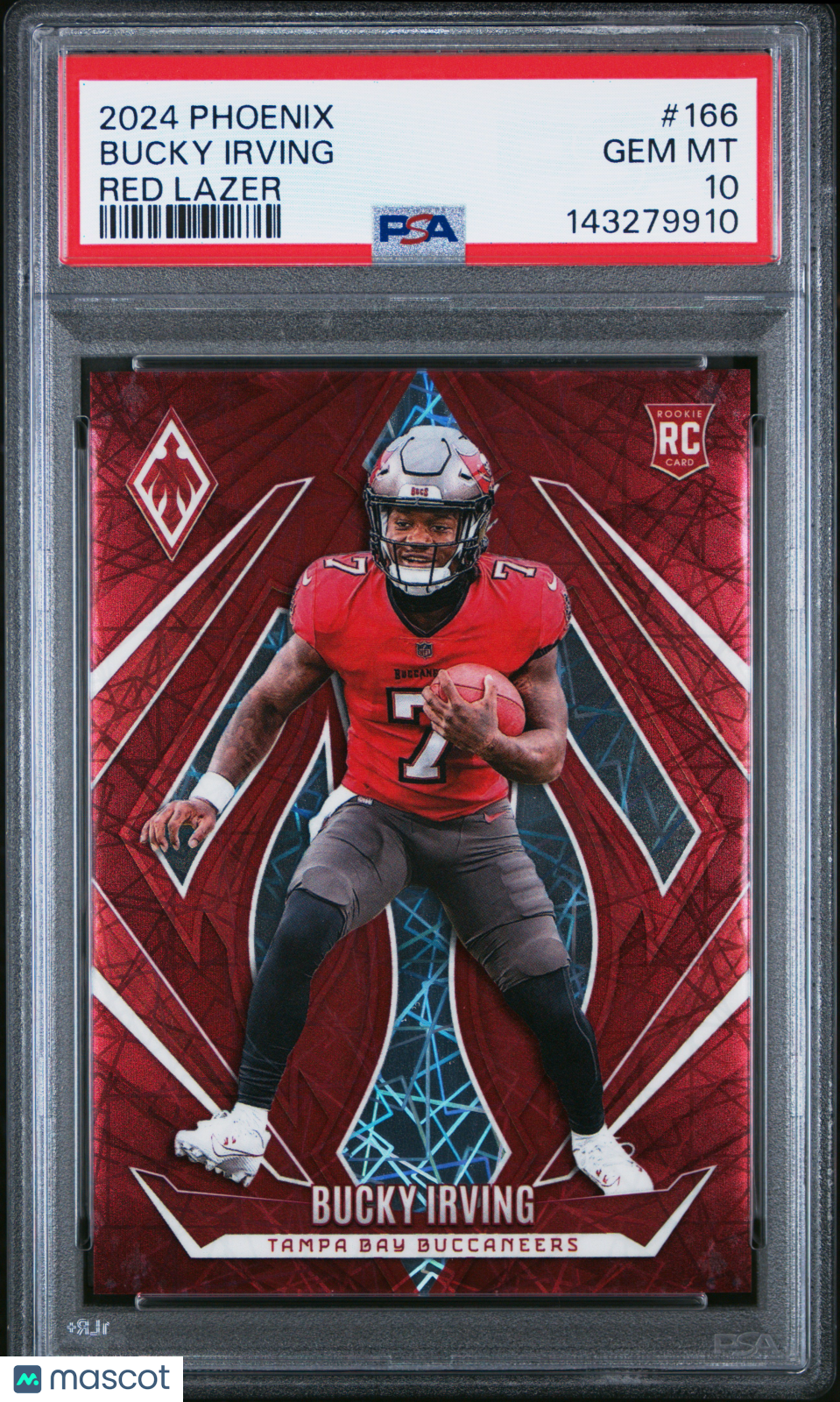 2024 Panini Phoenix Bucky Irving #166 Red Lazer RC 043/199 PSA 10
