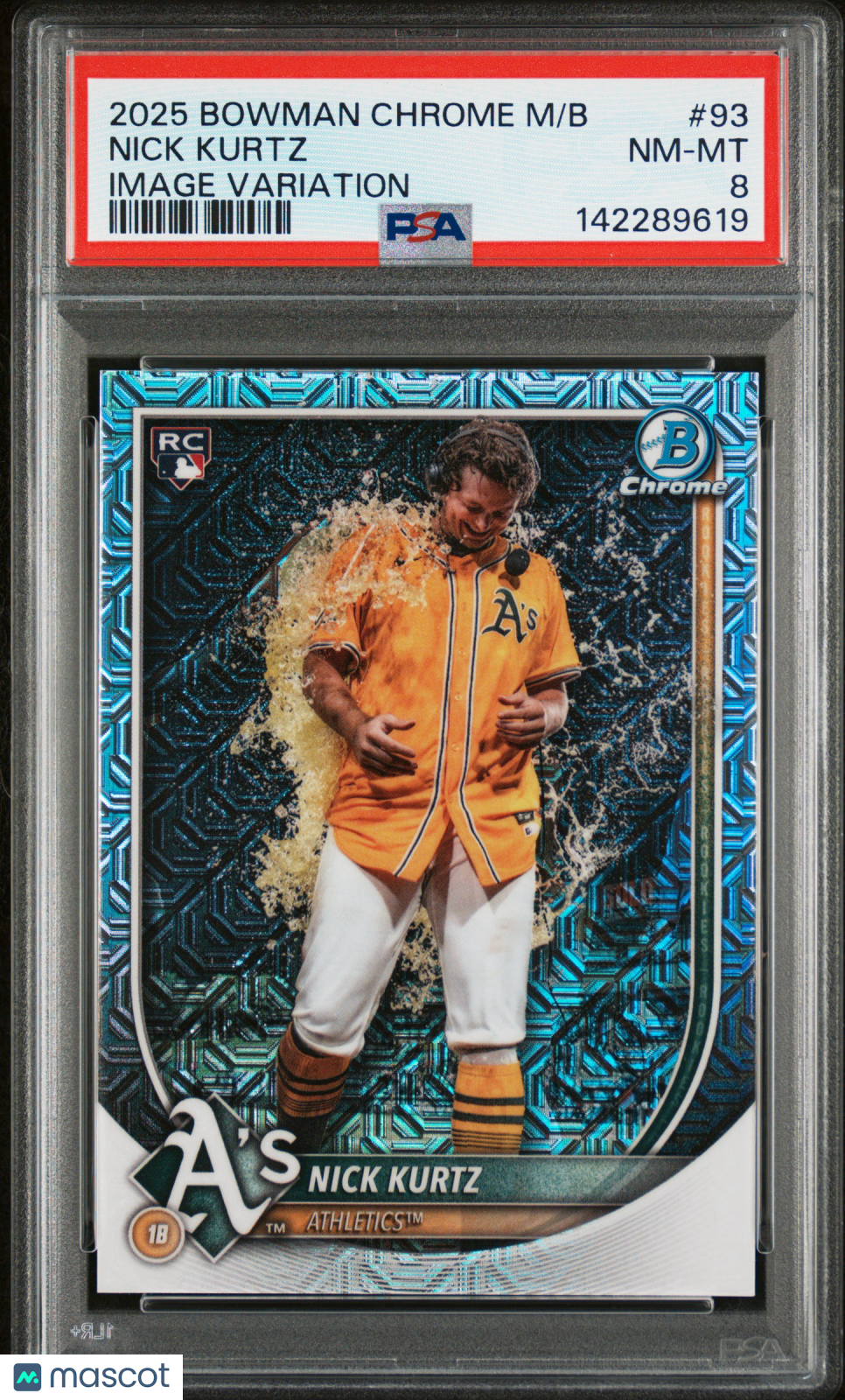2025 Bowman Chrome Baseball Nick Kurtz #93 Image Variation RC PSA 8