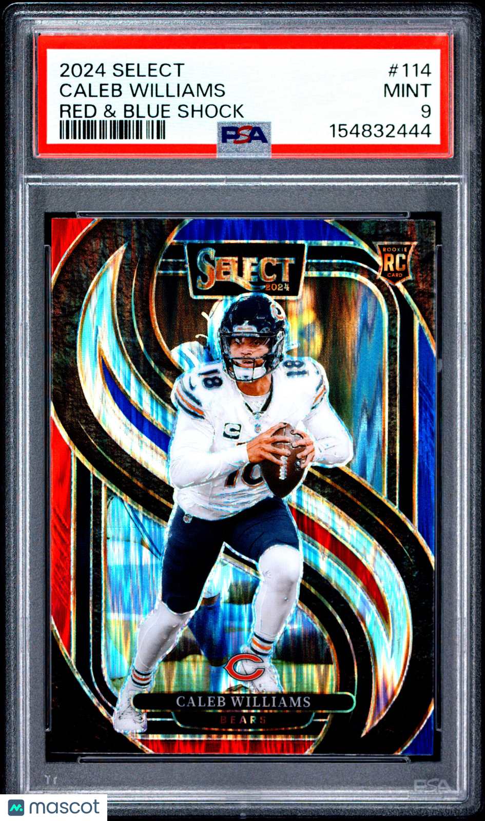 2024 Panini Select Caleb Williams #114 Red & Blue Shock RC PSA 9