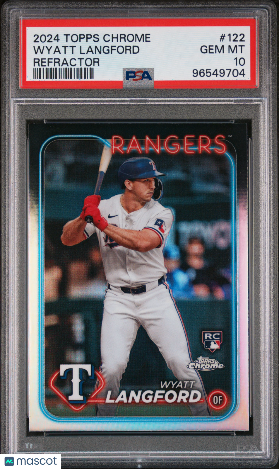 2024 Topps Chrome Wyatt Langford #122 Refractor RC PSA 10