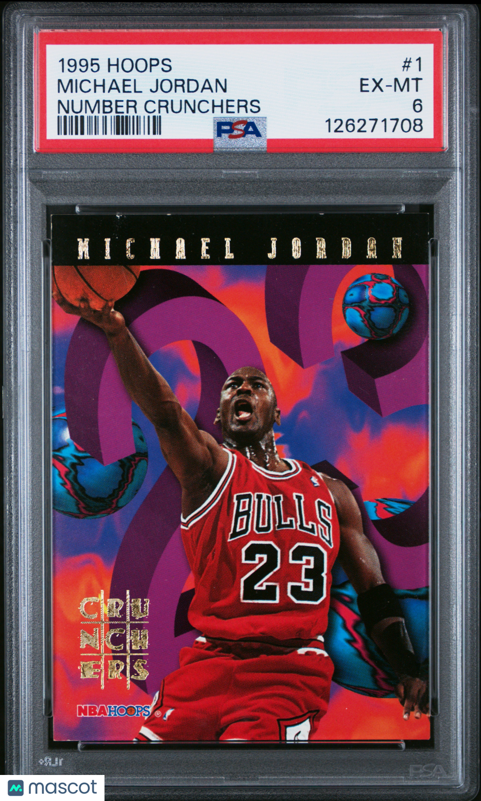 1995 Hoops Number Crunchers Michael Jordan #1 PSA 6