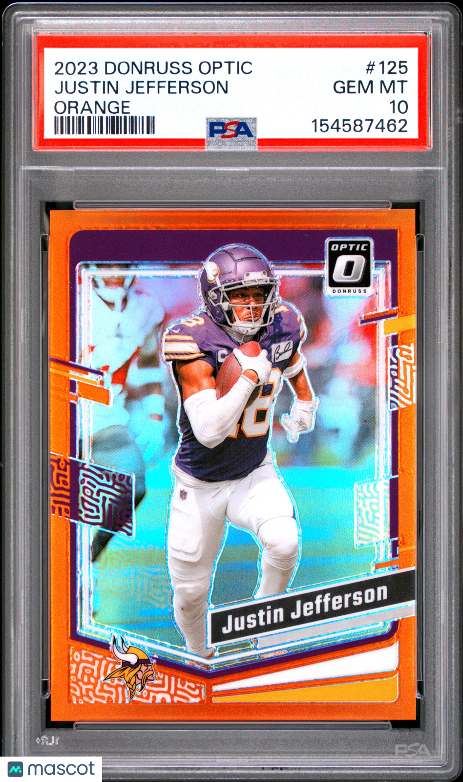2023 Donruss Optic Justin Jefferson #125 Orange 163/249 PSA 10