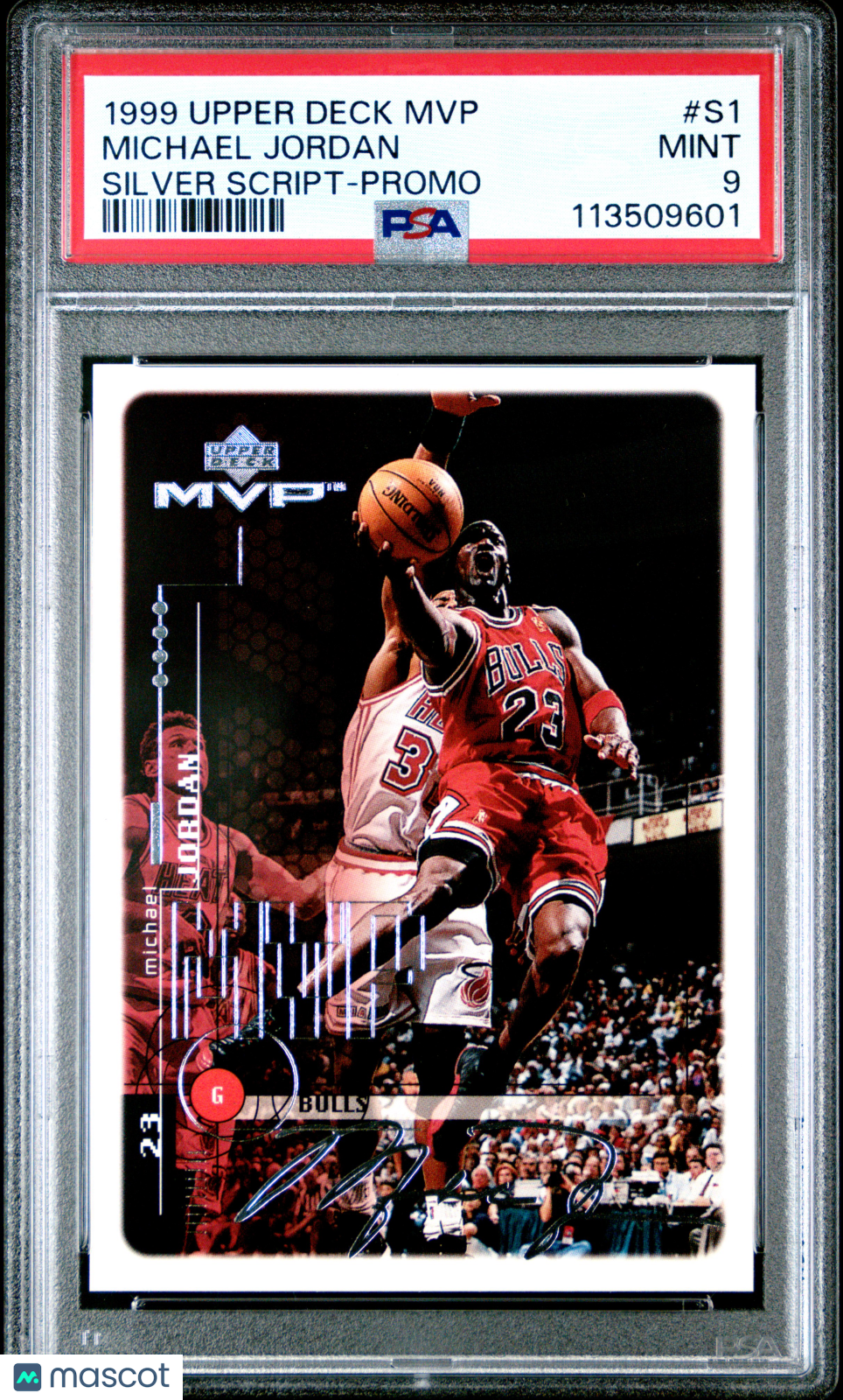 1999 Upper Deck MVP Michael Jordan #S1 Silver Script Promo PSA 9