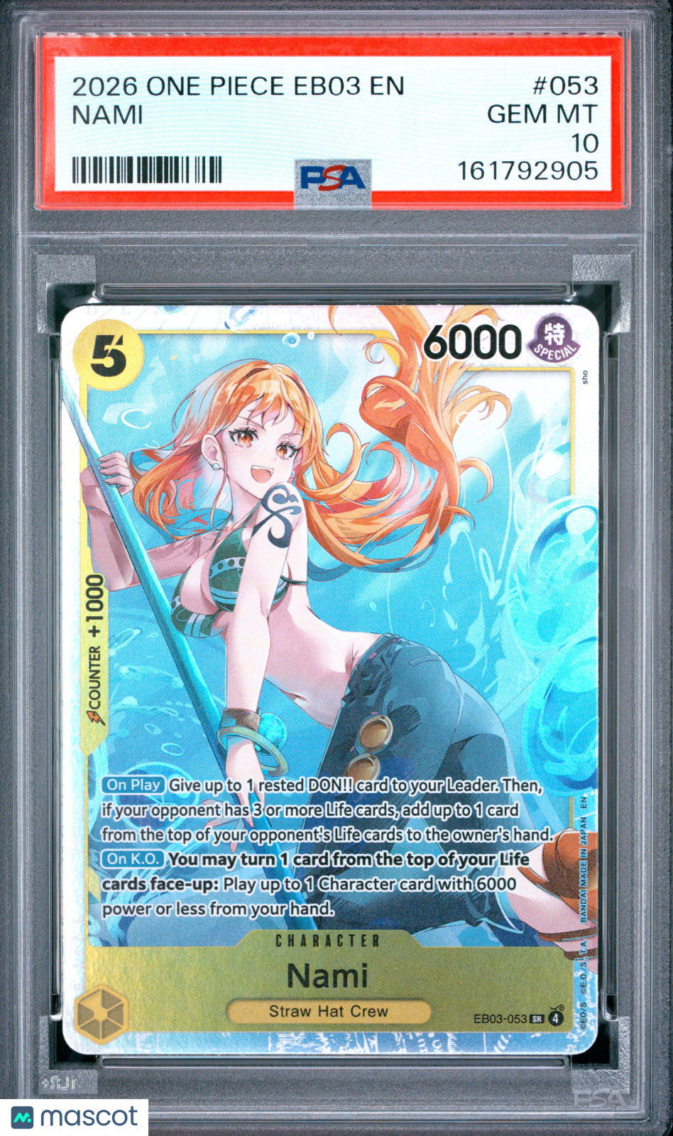 2026 One Piece Extra Booster -One Piece Heroines Edition- Nami PSA 10 #053