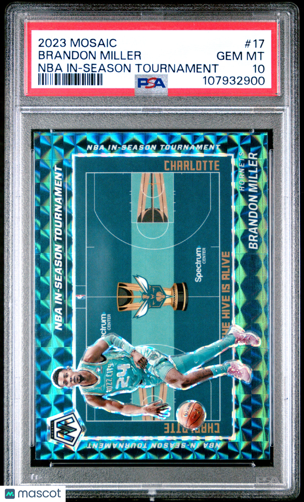 2023 Panini Mosaic NBA In-Season Tournament Brandon Miller #17 PSA 10