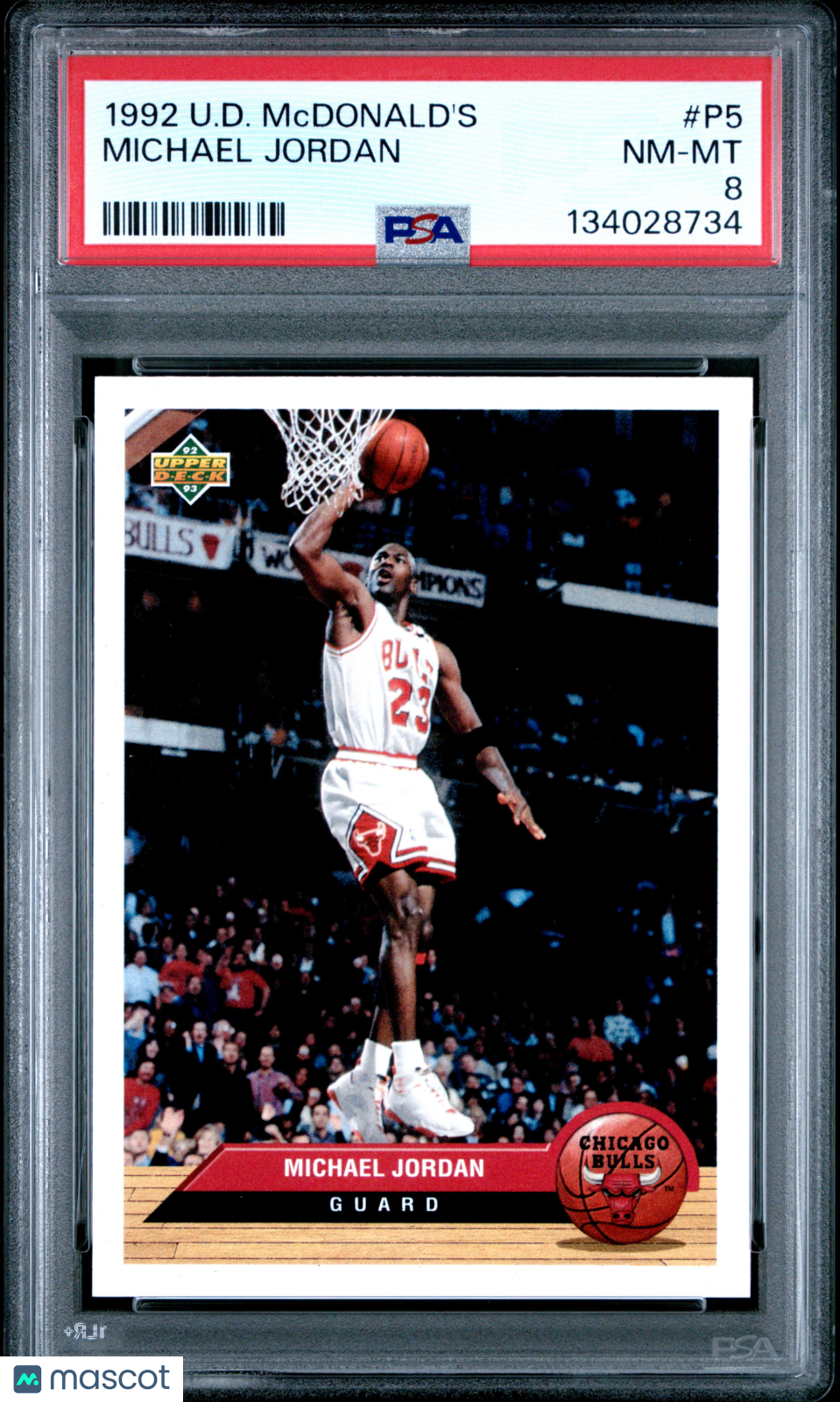 1992 Upper Deck McDonald's Michael Jordan #P5 PSA 8