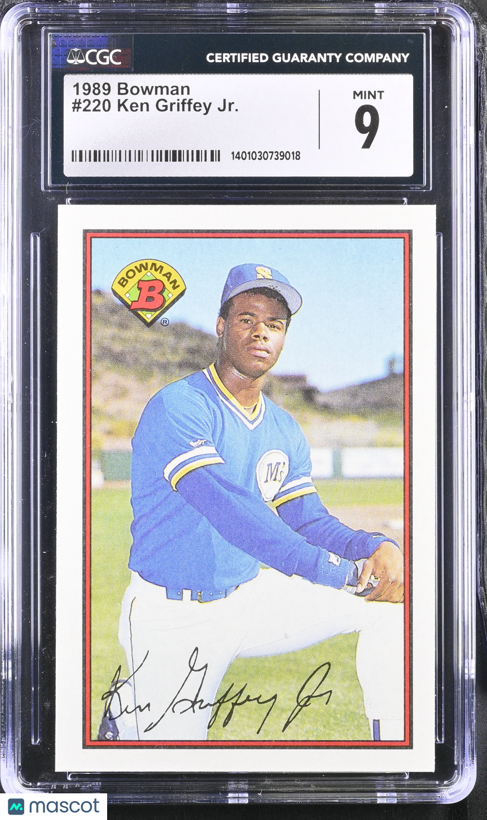 1989 Bowman Ken Griffey Jr. #220 RC CGC 9