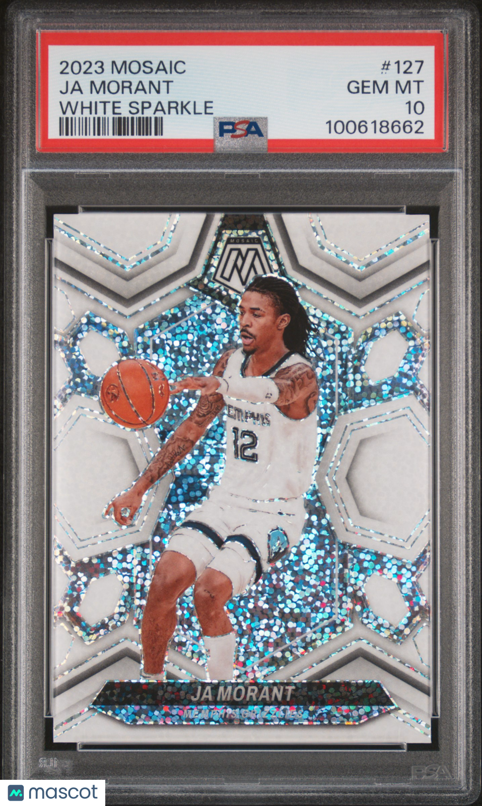 2023 Panini Mosaic Ja Morant #127 White Sparkle PSA 10
