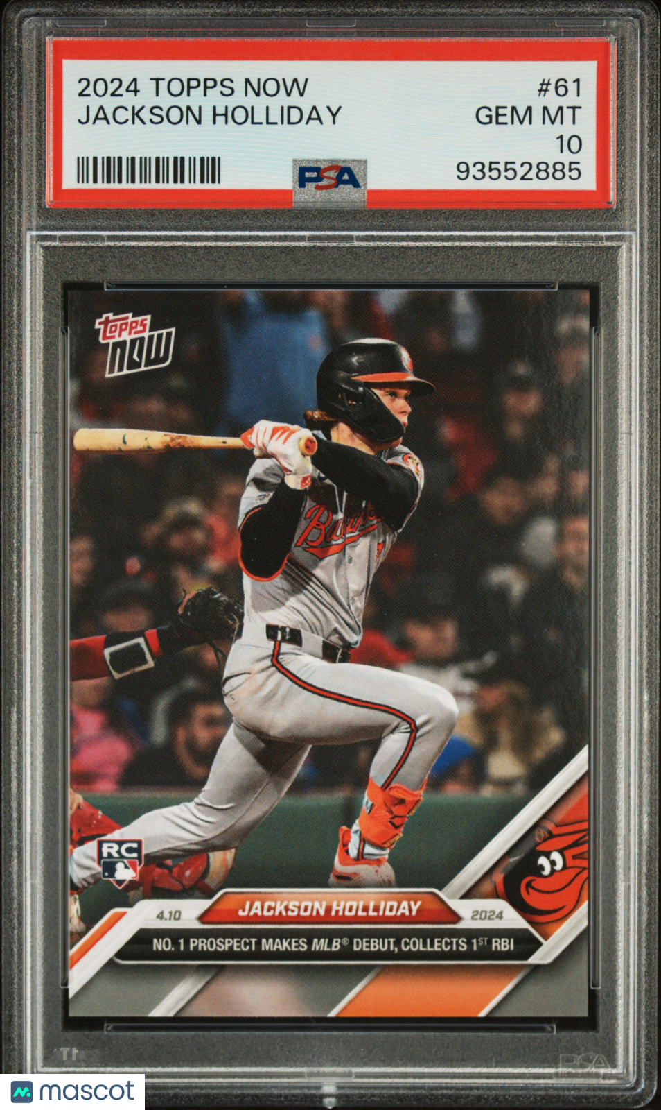 2024 Topps Now Jackson Holliday #61 PSA 10