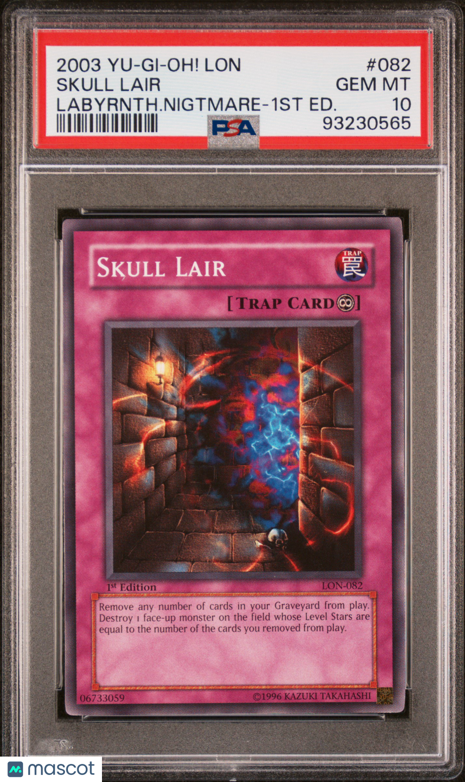 2003 Yu-Gi-Oh! Lon-Labyrinth Of Nightmare Skull Lair PSA 10 #082