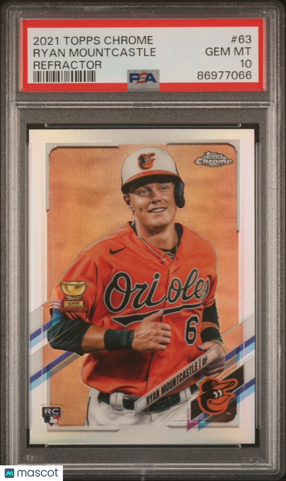 2021 Topps Chrome Ryan Mountcastle #63 Refractor PSA 10