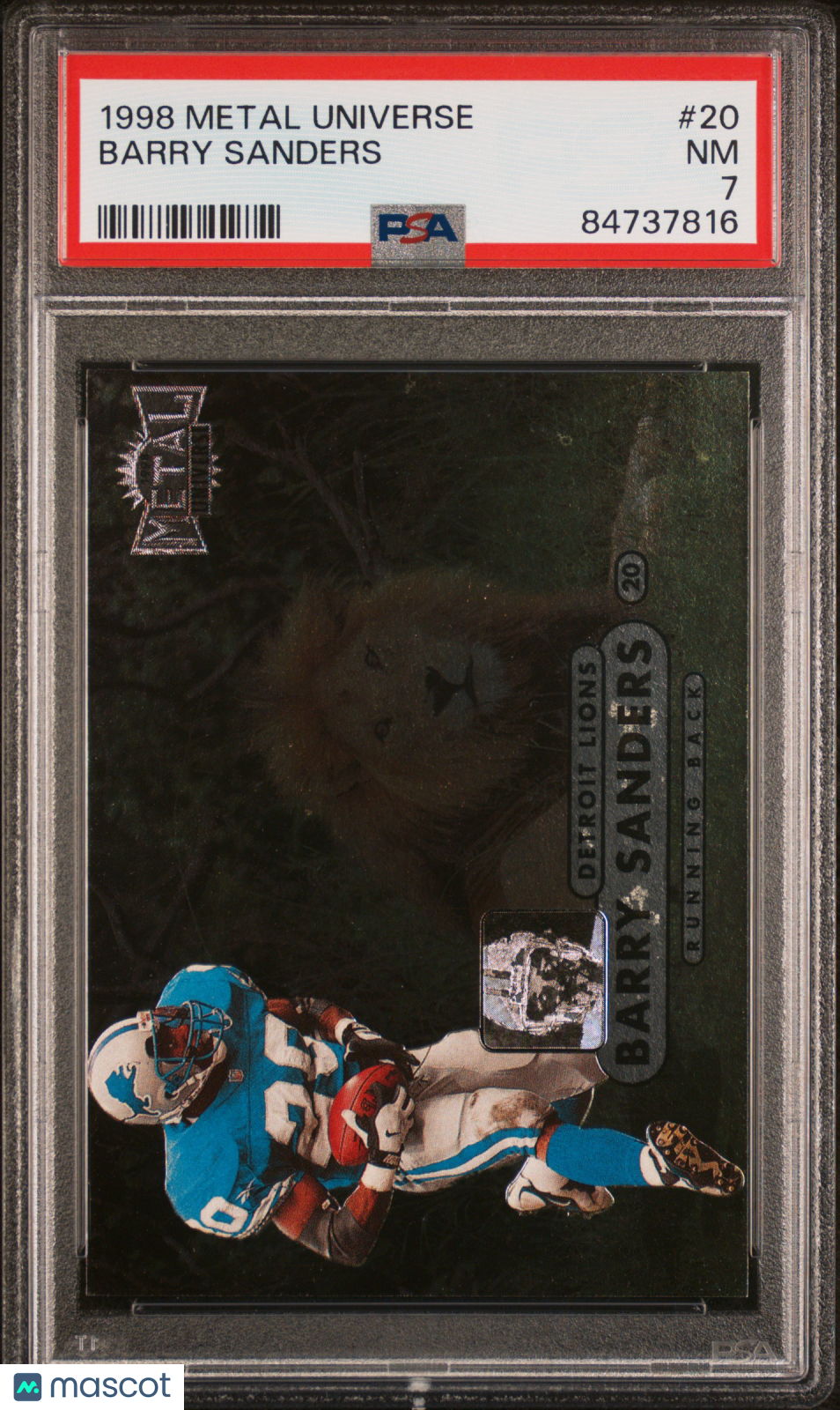 1998 Metal Universe Barry Sanders #20 PSA 7