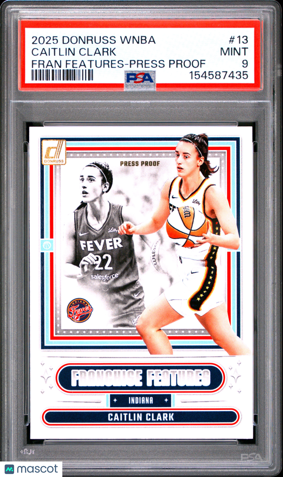 2025 Panini Donruss WNBA Franchise Features Caitlin Clark #13 Press Proof PSA 9