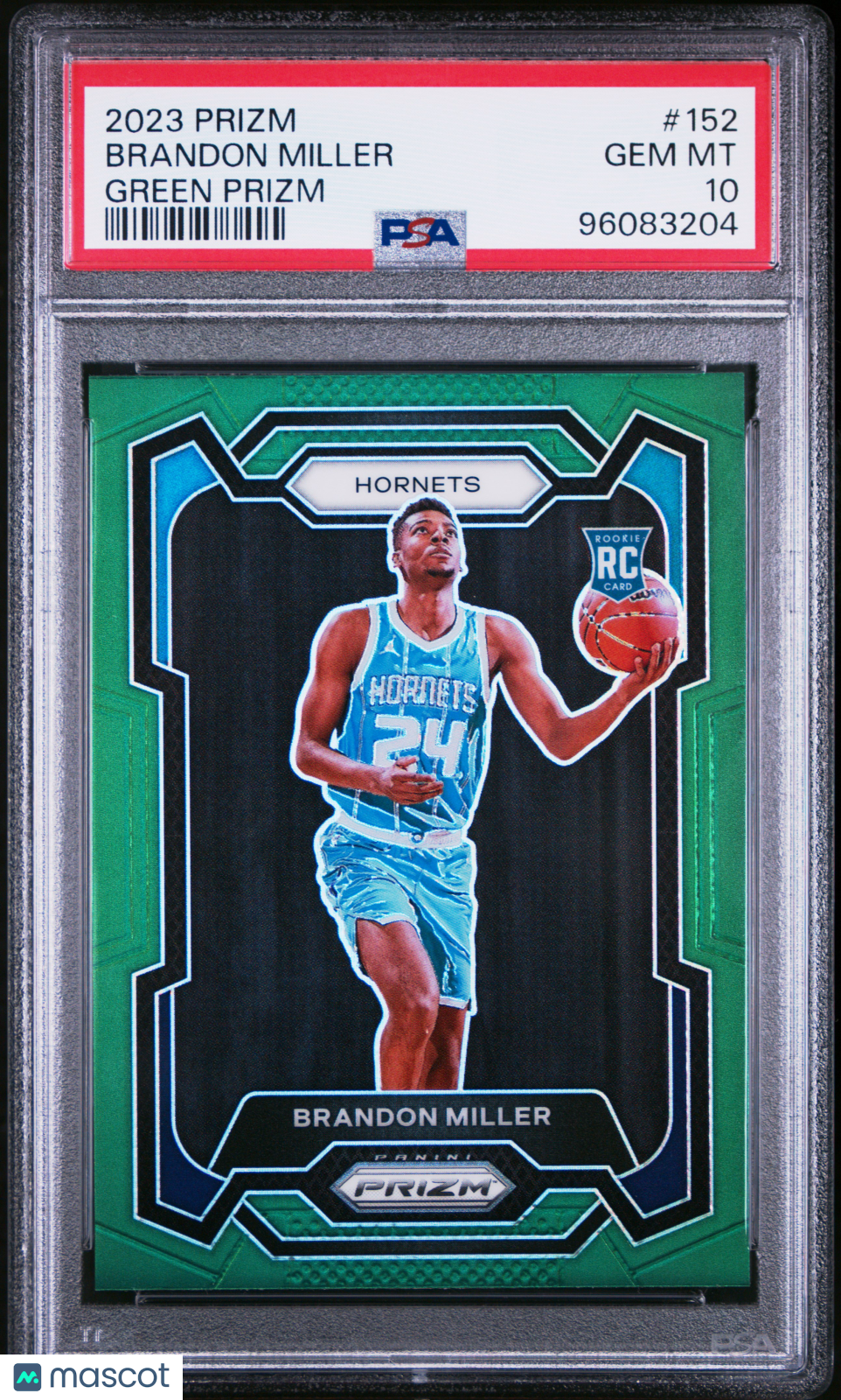 2023 Panini Prizm Brandon Miller #152 Green PSA 10