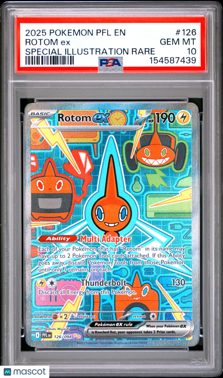 2025 Pokemon Phantasmal Flames Rotom ex Special Illustration PSA 10 #126/094